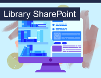 Library SharePoint tile - a link to the library's SharePoint site. A college IT account is require to access this site. 